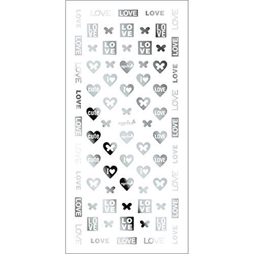 TSUMEKIRA (Tsumekira) nail seal ageha produce 4 ageha mix metallic silver SG-AGE-113 1 sheet multi-color