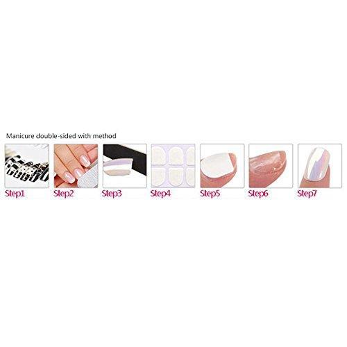 Cheerfultt nail chip 24-sheet set pink rivet 3D decoration nail tip nail jewelry