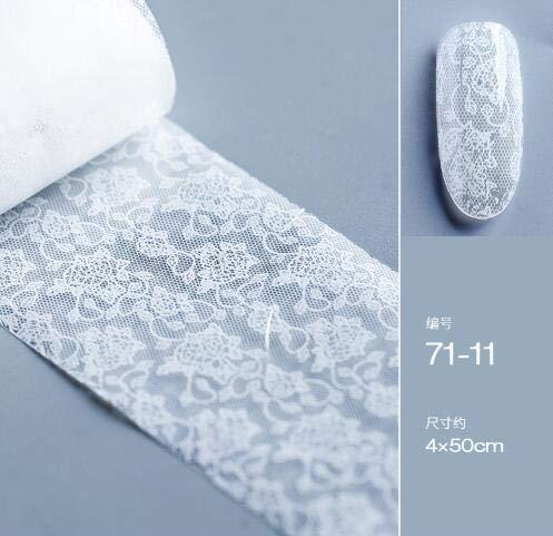 10 seal white nail foil lace white flowers in spring starry sky Neirudeko sticker nail art foil 50cm (11-20)