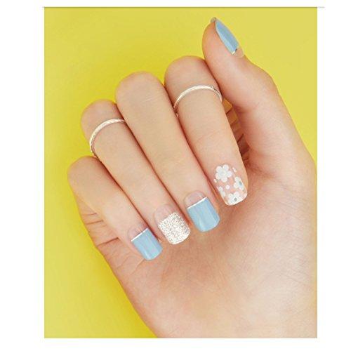 Dasshingude I Bas gloss gel nail strip DASHING DIVA Gloss Gel Nail Strip DGNP10 original gel nail seal Ice # 10 Soda Flower