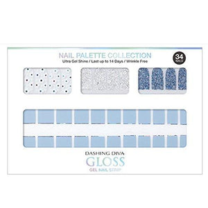 Dasshingude I Bas gloss gel nail strip DASHING DIVA Gloss Gel Nail Strip DGNP10 original gel nail seal Ice # 10 Soda Flower