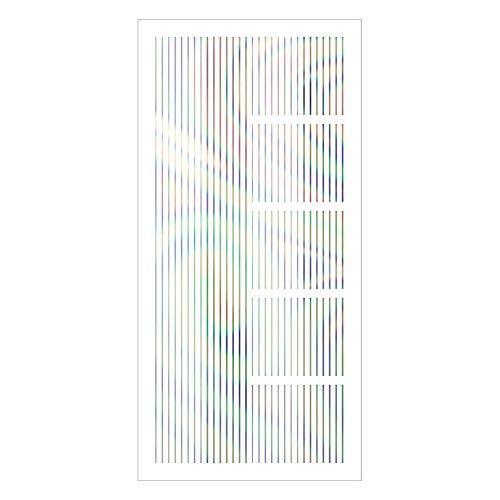 TSUMEKIRA (Tsumekira) nail seal pin stripe Rainbow SG-PIN-203 1 sheet Rococo metallic pink