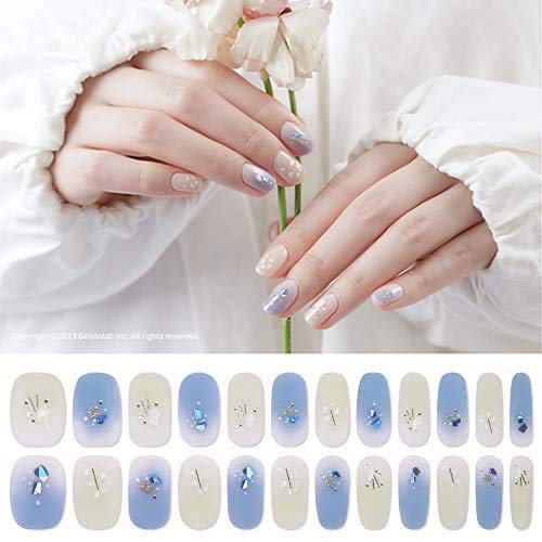 [GELATO FACTORY. ] Nail seal [transparent light blue shell] put only manicure gel nails nail tip nail seal Nail parts self-nail