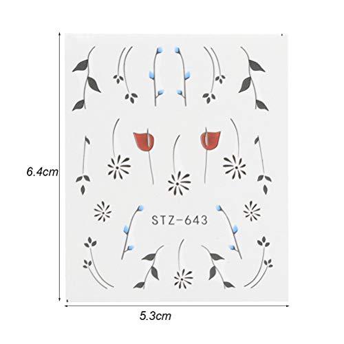 Manicure 40-sheet set just stick to Frcolor nail seal 3D nail sticker water nail foil design Nail Art seal claw