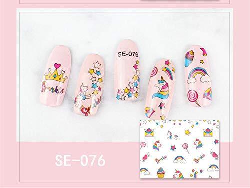 7-sheet set (about 300 kinds) nail seal Unicorn cute stick only children adult nail sticker eco material pregnant women can also be used