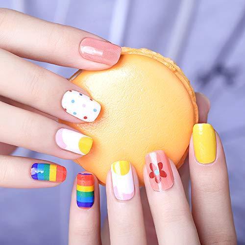 Nail seal stick only manicure EBANKU nail art nail wrap nail sticker simple ladies present gift cute popular fashionable senior nail stickers - set of 10
