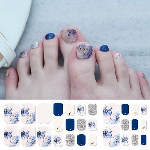 [GELATO FACTORY. Foot Nail seal [watercolor of transparent flower] put only manicure gel nails nail tip nail seal