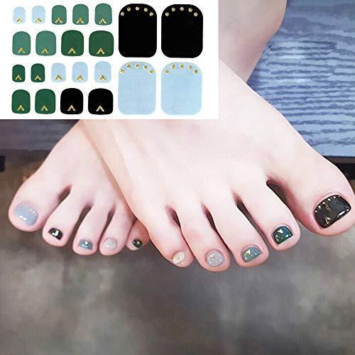 LATTCURE nail stickers foot "132 pieces / 6 pieces," only with a foot nail seal Nail Art native nail decoration gift cute popular fashionable top nail file put nail seal foot