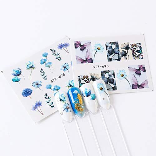 24 sheets Nyuhana Nail Art seal Hamizu manicure set women just stick decals water transfer stickers 3D, girl, Children's ultra-thin children nail sticker cute work or casual nail decoration 10044