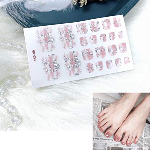 Frcolor nail sticker foot nail seal 3D design stick only manicure nail art sticker 12 piece set (mixed colors)