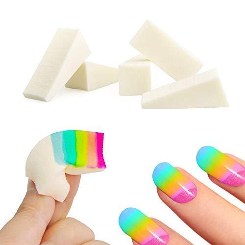 Nail sponge, 8-piece triangular foundation beauty tools, Diy Creative Beauty Liquid Foundation, White