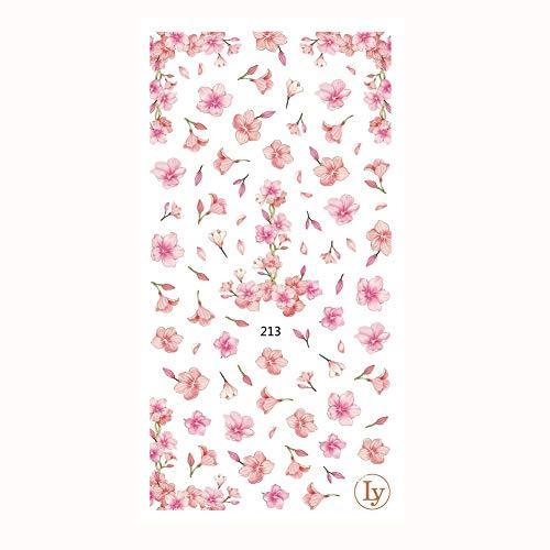 4 sheet dried flower nail seal sticker deco flower pattern 3D seal Nail Art