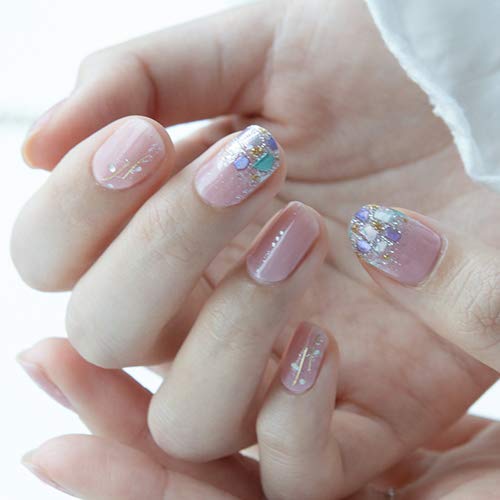 [GELATO FACTORY. ] Nail seal [popping pink shell] put only manicure gel nails nail tip nail seal Nail parts self-nail