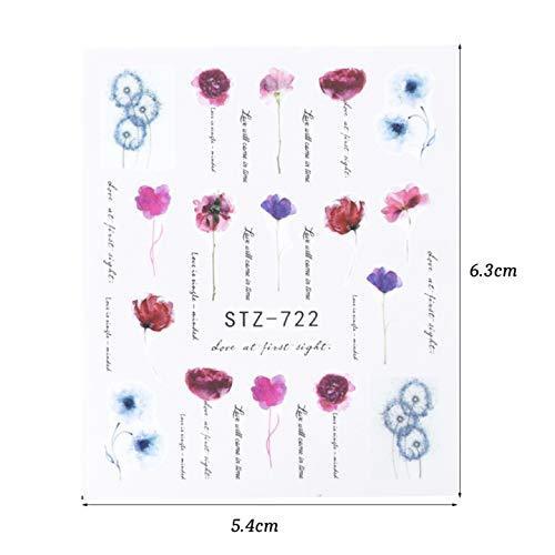 24 sheets Nyuhana Nail Art seal Hamizu manicure set women just stick decals water transfer stickers 3D, girl, Children's ultra-thin children nail sticker cute work or casual nail decoration 10046