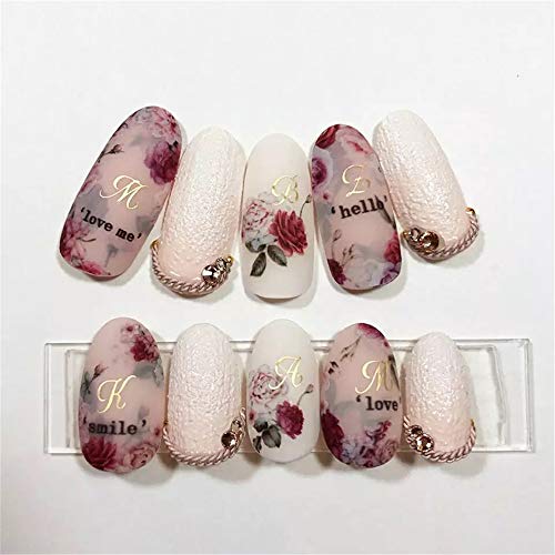 Nail art embedded in good rose flower nail seal Nail sticker gel nails and resin with just put two set