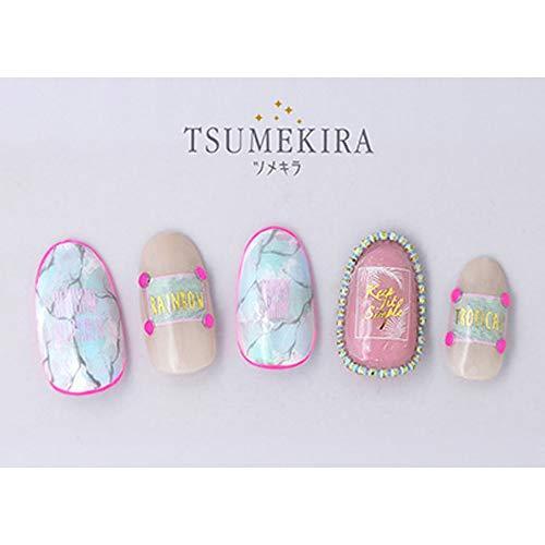 TSUMEKIRA (Tsumekira) Maya nail seal Nishiyama produce 4 SEASIDE SHOP Gold SG-NYM-107 1 sheet white