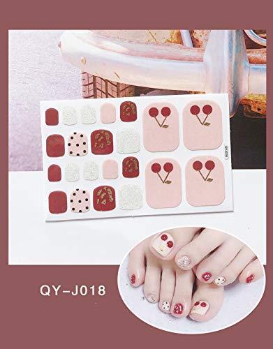 ANPHSIN foot nail sticker -10 sheets nail seal toenails stick only with private for a variety of pattern foot a manicure gloss file nail art nail wrap nail accessories women Ladies cute nail ornate