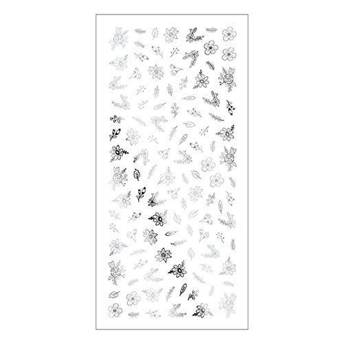 TSUMEKIRA (Tsumekira) nail seal Vicky Wu produce 4 Spring flower paradise 2 Silver SG-VIW-104 1 sheet