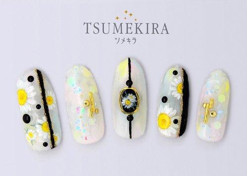 [Tsumekira] daisy nail seal