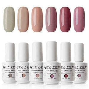 [Torukokorobin] Gellen gel nail color 6 color set 8ml UV · LED polish type color gel nude beige