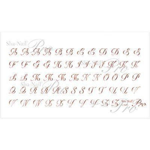 Sha-Nail PLUS nail seal script alphabet pink gold