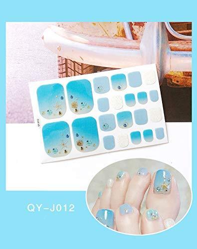 ANPHSIN foot nail sticker -10 sheets nail seal toenails stick only with private for a variety of pattern foot a manicure gloss file nail art nail wrap nail accessories women Ladies cute nail ornate