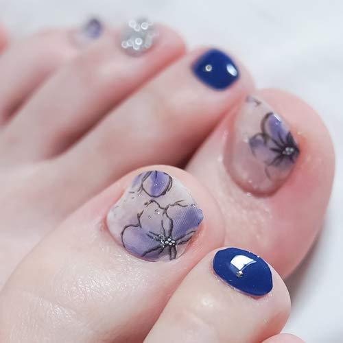 [GELATO FACTORY. Foot Nail seal [watercolor of transparent flower] put only manicure gel nails nail tip nail seal