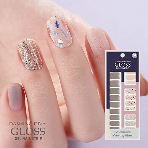 Dasshingude I Bas gloss gel nail strip DASHING DIVA Gloss Gel Nail Strip GVP86 -DURY + Original Gel nail seal Glory Days