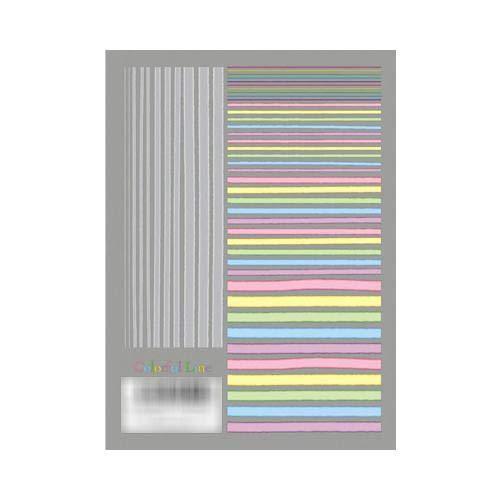 TSUMEKIRA (Tsumekira) nail seal Colorful Line NN-STA-401 1 sheet multi-color