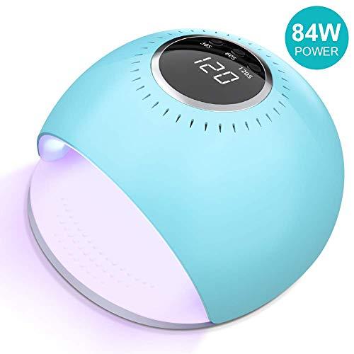 MACHITO UV LED Nail Dryer 84W high power infrared detection UV & LED double Light Gel three timer settings can be cured for a write-only red white light skin whitening lamp Japanese with instructions for nail