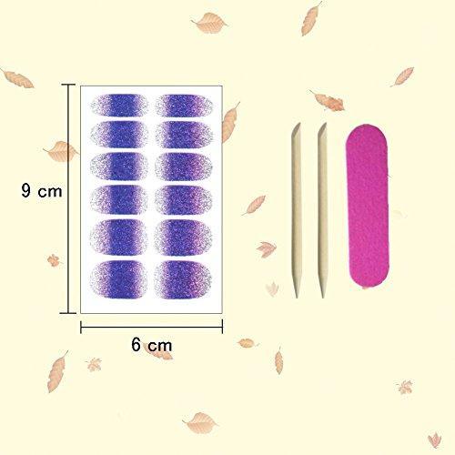 FANOSHON 6 seat gel nail seal stick only 3D gradient glitter nail sticker nail design nail art tool Nail Care Treatments