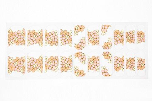 Celebrity LaDun (Radoyun) Gel nail seal beige flower 1 sheet (20 pieces)