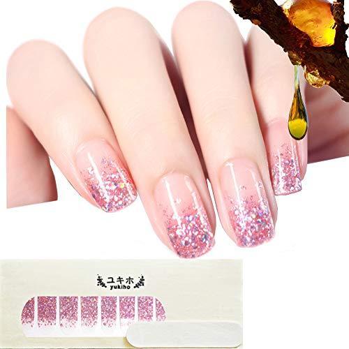 HuangHM stick only color regardless of the special design Nail Sticker Art lap lame gradient crystal best for everyday use season of manicure damage not thin lame 100% Gel Polish gel nail seal Japanese designers