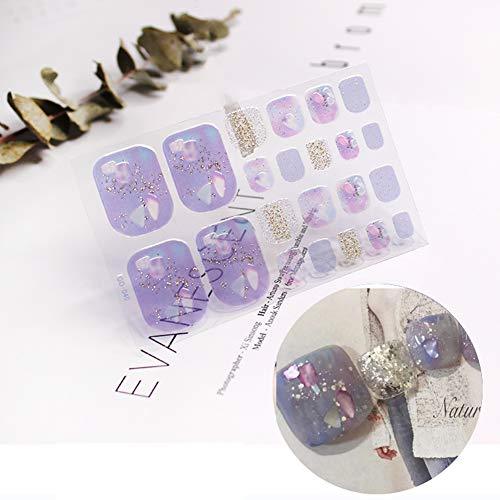 Nail Nail with no foot NAILDOKI damage seal nail sticker nail wrap nail accessories real nail Gers sticker woman cute popular fashionable senior -6 sheets