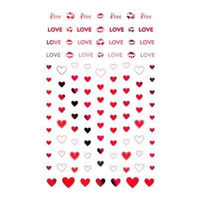TSUMEKIRA (Tsumekira) Nail seal (Gel-only) es Valentine Heart Red ES-VLT-401