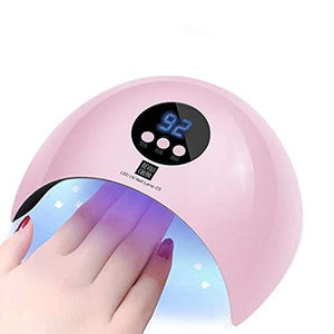 LED Nail Dryer UV light 36W high power 2019 latest LED curing light automatic sensor 12LED high-speed curing gel nail light UV and LED double Light Gel nail (pink)