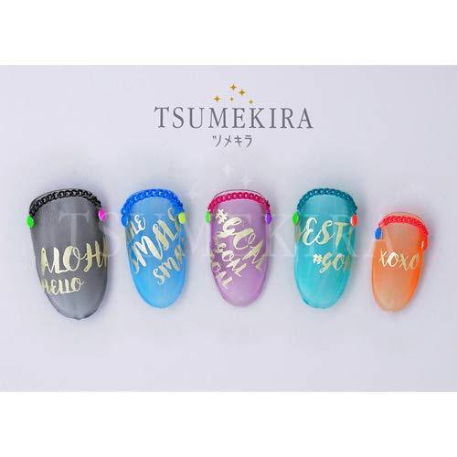 TSUMEKIRA (Tsumekira) nail seal JUNX produce 3 word pattern White Gold SG-JUX-107 1 sheet