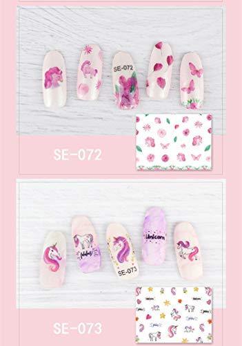 7-sheet set (about 300 kinds) nail seal Unicorn cute stick only children adult nail sticker eco material pregnant women can also be used