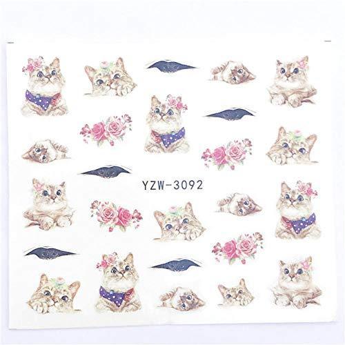 SUKTI & XIAO nail sticker 1 piece hot nail sticker black butterfly notebook Beauty water transfer Stamping Nail Art Tips Nail interior manicure, Yzw-3083