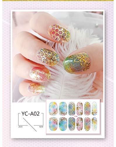 ANPHSIN nail seal 16 piece set - put some lame gradient transparent Glossy just gorgeous manicure nail art nail wrap nail sticker nail accessories cute popular fashionable nail