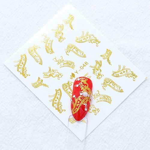 30-sheet set Gold & Silver feather nail seal water Nail sealing gel nail self nail resin