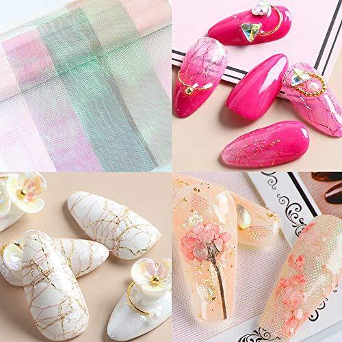 [10 species containing] 3D mesh nail sticker net line seal 3D Nail Art Metal Sticker Nail seal holo-adhesive silk foil Nail Art Decoration decals glitter transfer foil DIY sticker manicure tips decals Poland tips