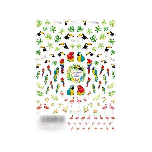 TSUMEKIRA (Tsumekira) nail seal Tropical Bird NN-TRB-101 1 sheet multi-color