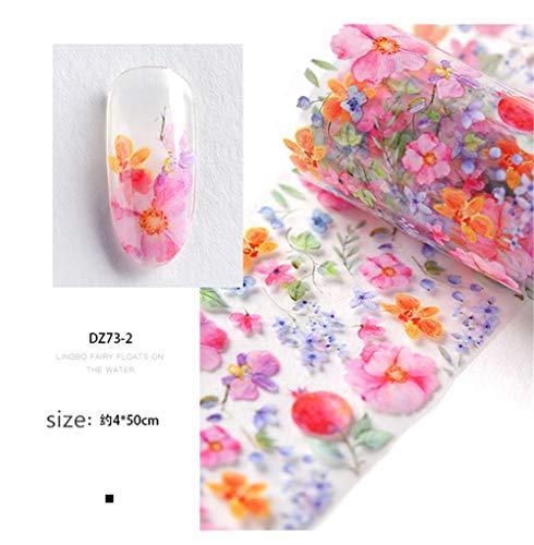 10 seal Flower Nail foil race Sakura spring Neirudeko sticker nail art foil (01-10)