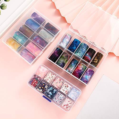 Wen18Rhyavf nail sticker nail foil starry sky transfer stickers popular Japanese style beautiful colorful starry sky halo nail accessories Ladies nail seal Nail Art 30 volume set