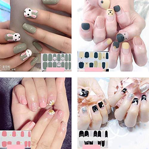 Just put nail seal 12 pieces set nail wrap nail sticker nail accessories women simple ladies present gift cute popular fashionable nail parts (10125)