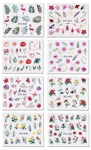 29-sheet set flowers and grass and leaf & butterfly spring seal shooting nail nail parts Nail Art Nail Deco peeled off in the summer of water nail seal Nail sealing gel nails nail sticker embedded easy to water