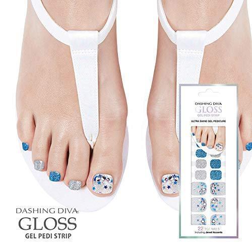 Dasshingude I Bas gross Gel Pedy strip DASHING DIVA Gloss Gel Pedi Strip GPS12-DURY + Original Gel nail seal