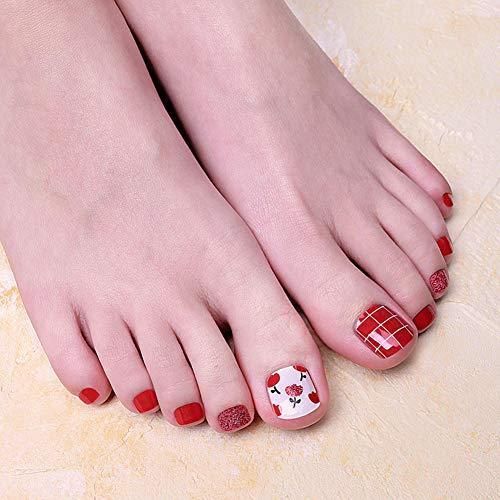 [ENVYLOOKZINIPIN] just put the foot nail seal for long-lasting foot nail seal nail strip nail wrap fashionable design _FA00074