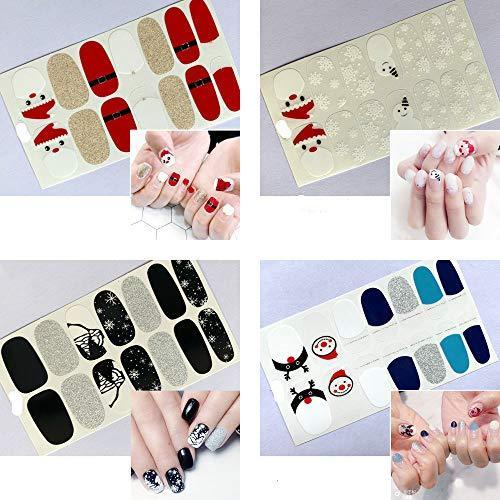 Christmas design manicure nail art nail wrap just put nail seal 12 pieces set nail stickers nail accessories women simple ladies present gift cute popular fashionable nail parts 3002